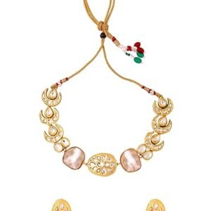 Yellow Chimes Jewellery Set for Women  Golden Kundan Stone Necklace Set for Women  Eternal Classics  Traditional Gold Plated Jewelery Set for Girls  Birthday Anniversary Gift for Women Wife